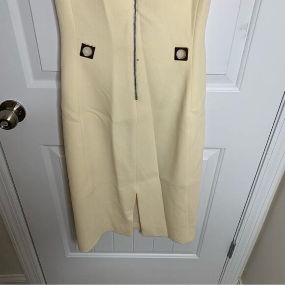 Michael Kors Collection Italy sheath dress 2 minimalist yellow butter quiet - Picture 4 of 10